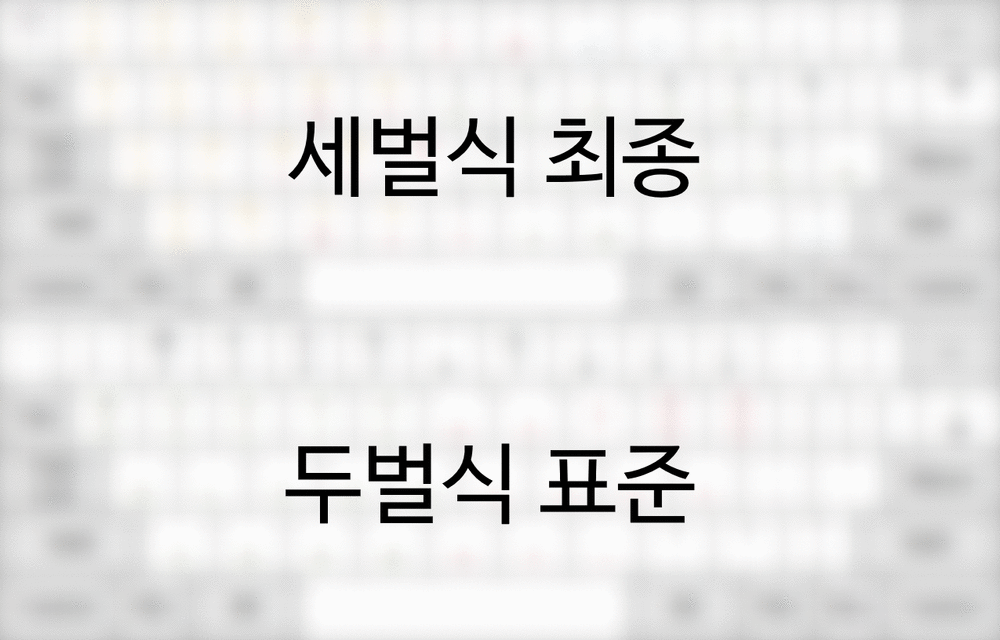 그림: 두벌식과 세벌식의 타자 흐름